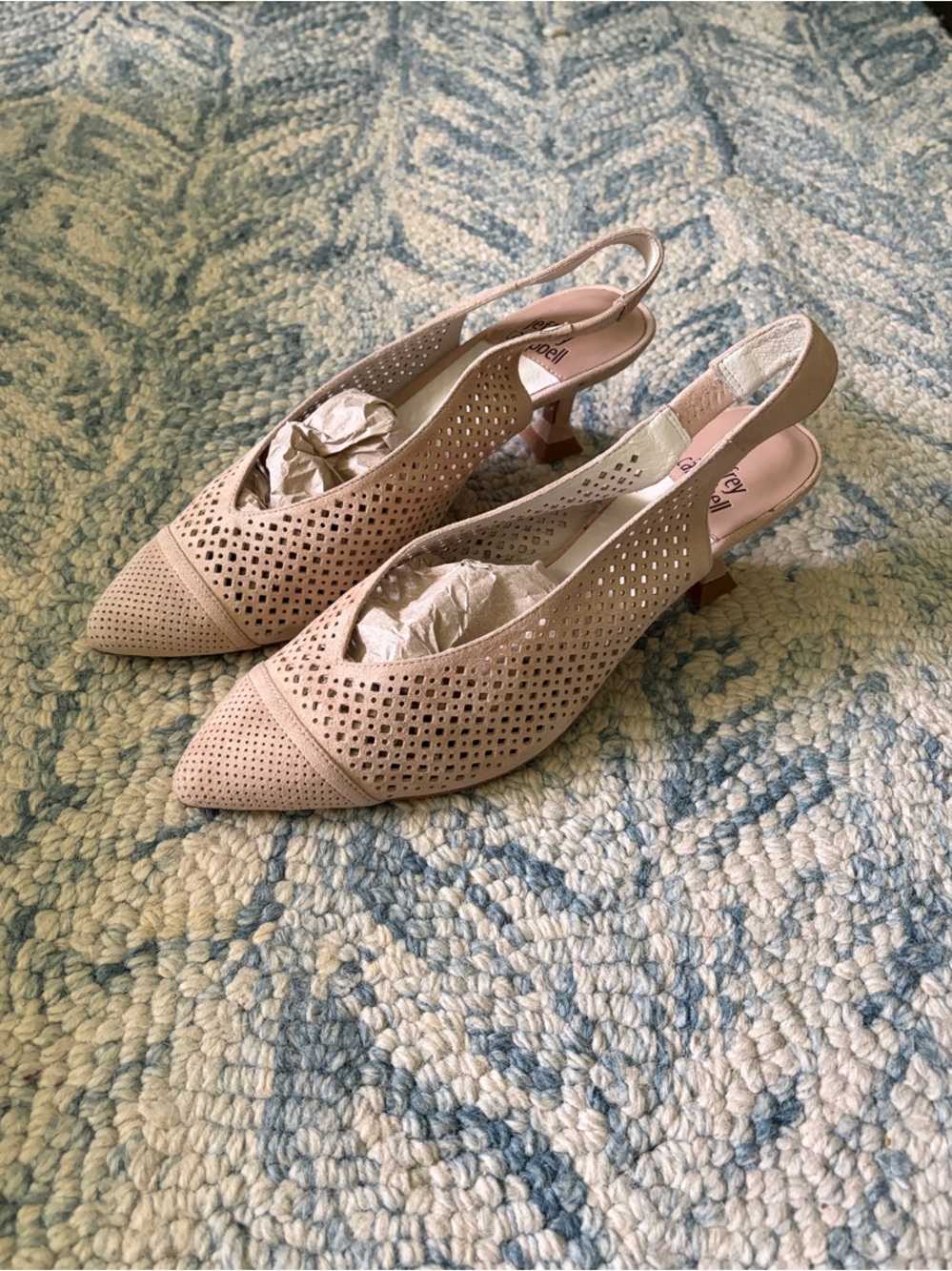 Jeffrey Campbell Perforated Suede Slingbacks ~ Anthropologie